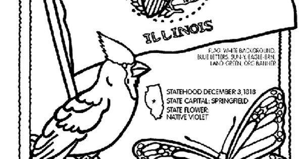 600x315 Illinois State Symbols Coloring Pages