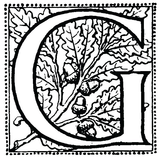 631x622 Illuminated Letters Coloring Pages Adult Coloring Pages Fourth