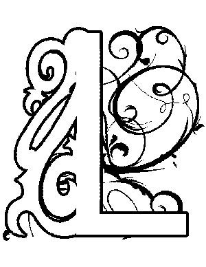300x388 Printable Illuminated Letters Coloring Pages Cooloring