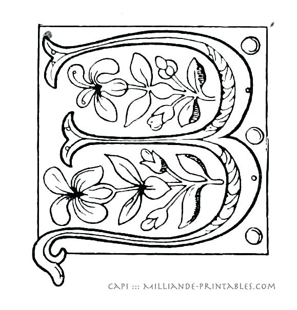 579x605 Inspirational Illuminated Letters Coloring Pages And Printable