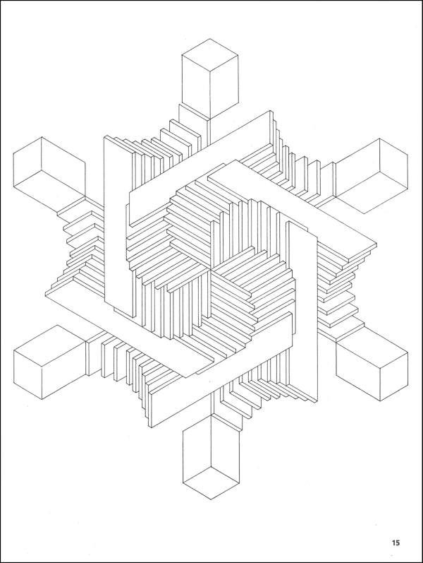 600x797 Optical Illusions Coloring Pages
