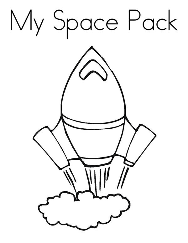 600x776 My Space Pack Spaceship Coloring Page