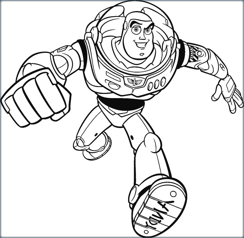 839x820 Woody And Buzz Handshake Toy Story Coloring Page
