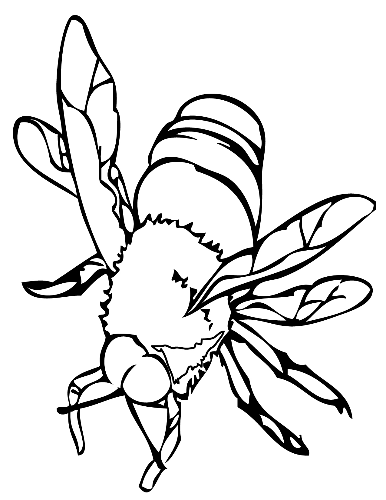 1275x1650 Bee Coloring Pages