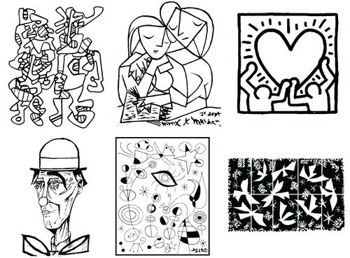 500x369 Coloring Pages Of Famous Paintings Colouring Pages Famous