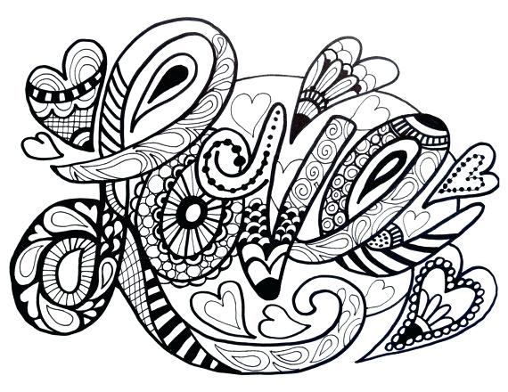 570x440 Love Coloring Pages For Adults Love Coloring Pages Adult Colouring