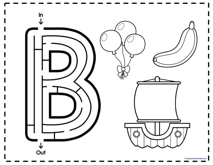 720x556 Coloring Pages Cute Kittens Alphabet Mazes Letter Maze Preschool
