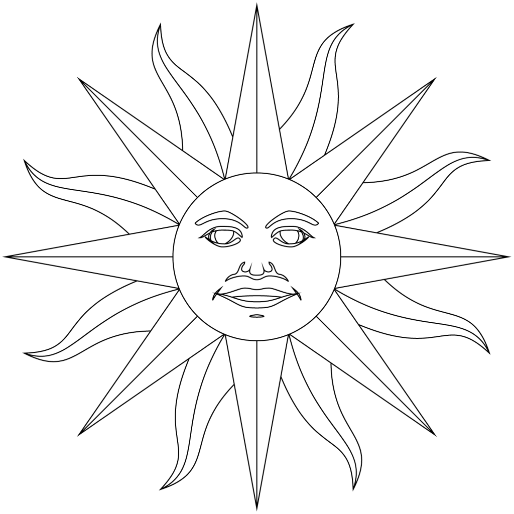 1024x1024 Inti Incan God Of Sun Inca Empire Coloring Page