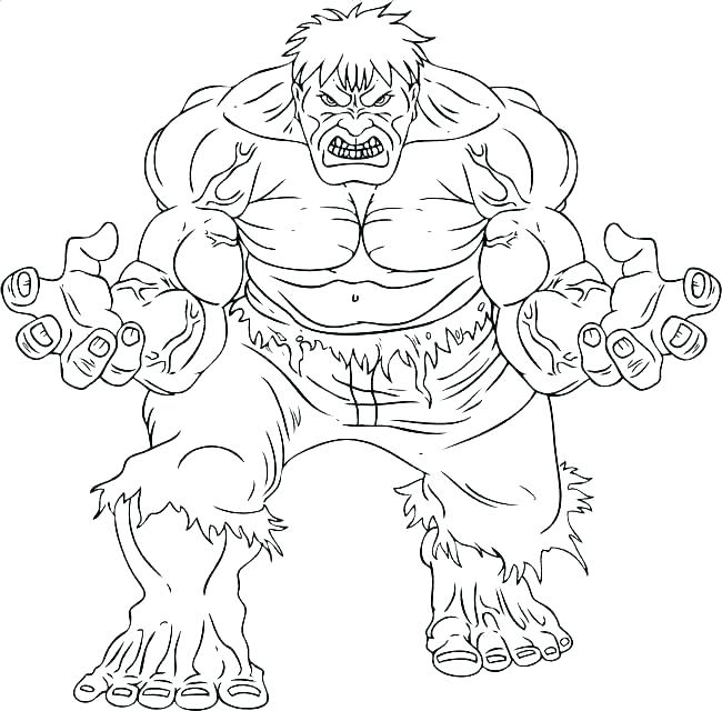 650x640 Incredible Hulk Coloring Pages Free Printable