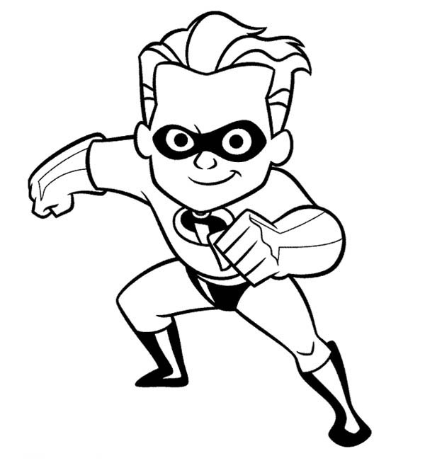 600x661 Dash From The Incredibles Coloring Page