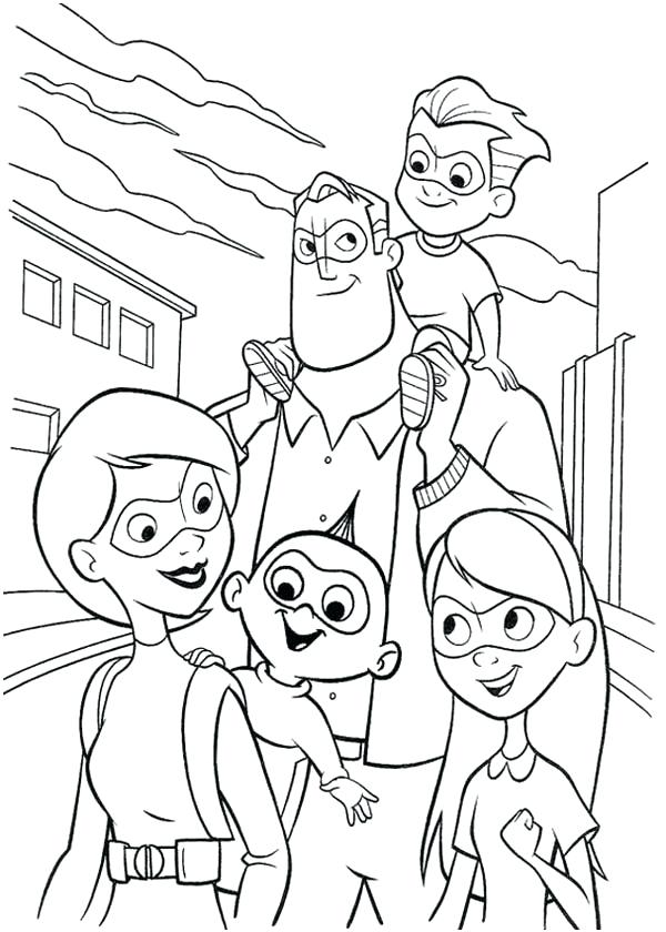 600x840 The Incredibles Coloring Pages