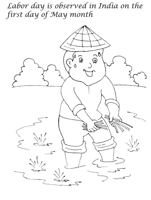 600x792 India Coloring Pages First Day Of May Month Is Labor Day