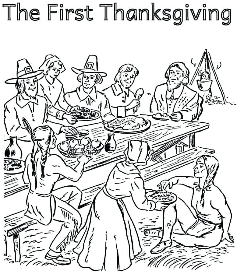 778x900 Indian Color Pages Little Red Girl Thanksgiving Coloring Pages
