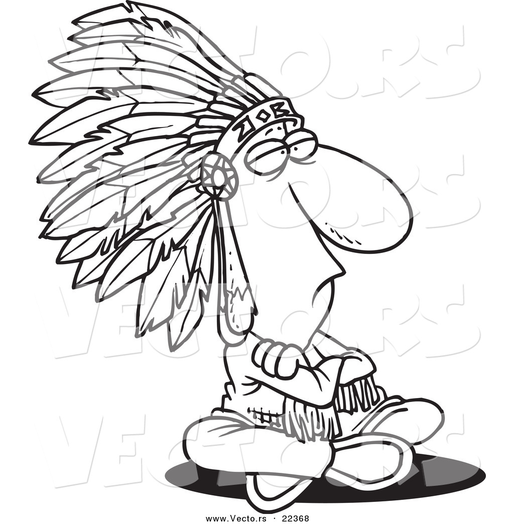 1024x1044 Vector Of A Cartoon Sitting Chief