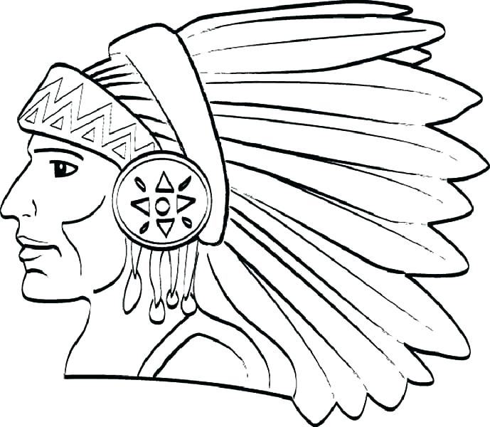 689x600 American Indian Coloring Pages