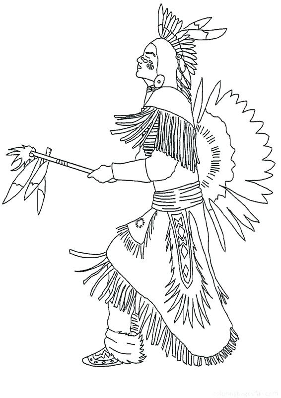 566x800 Indian Coloring Pages