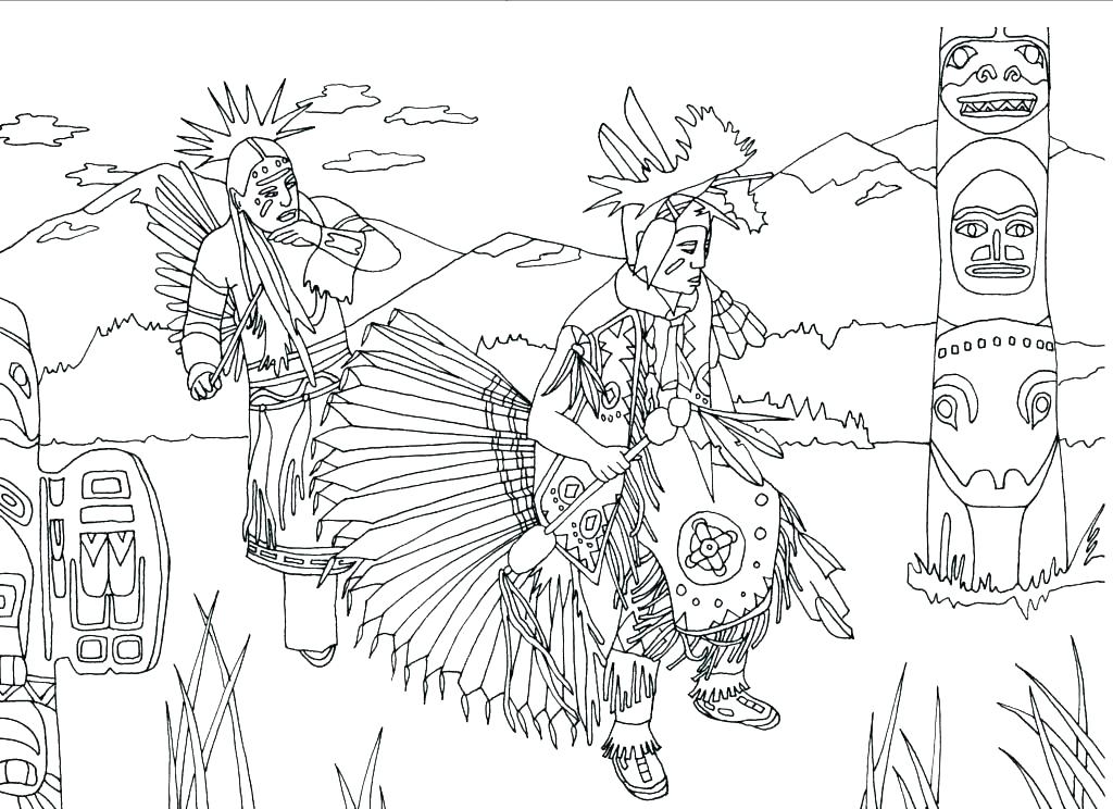 1024x744 Free Indian Coloring Pages