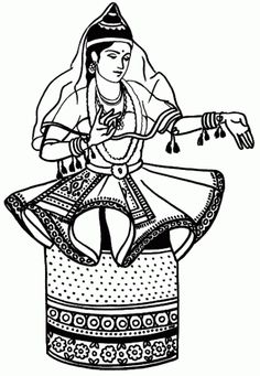 236x341 Great Website With Tons Of Indian Folk Dance Coloring Pages