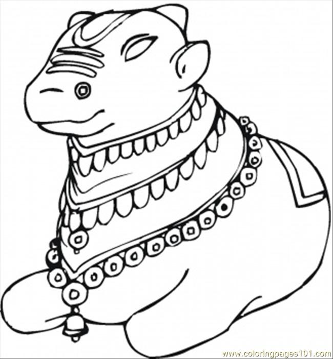 650x700 Indian Cow Coloring Page