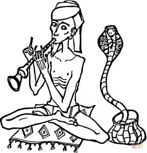 288x300 Yoga India Coloring Page