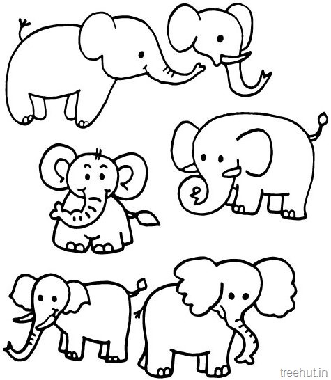 475x546 Elephant Coloring Pages Printable