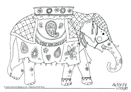 460x325 Indian Elephant Coloring Pages Printable Sheets Colouring Page
