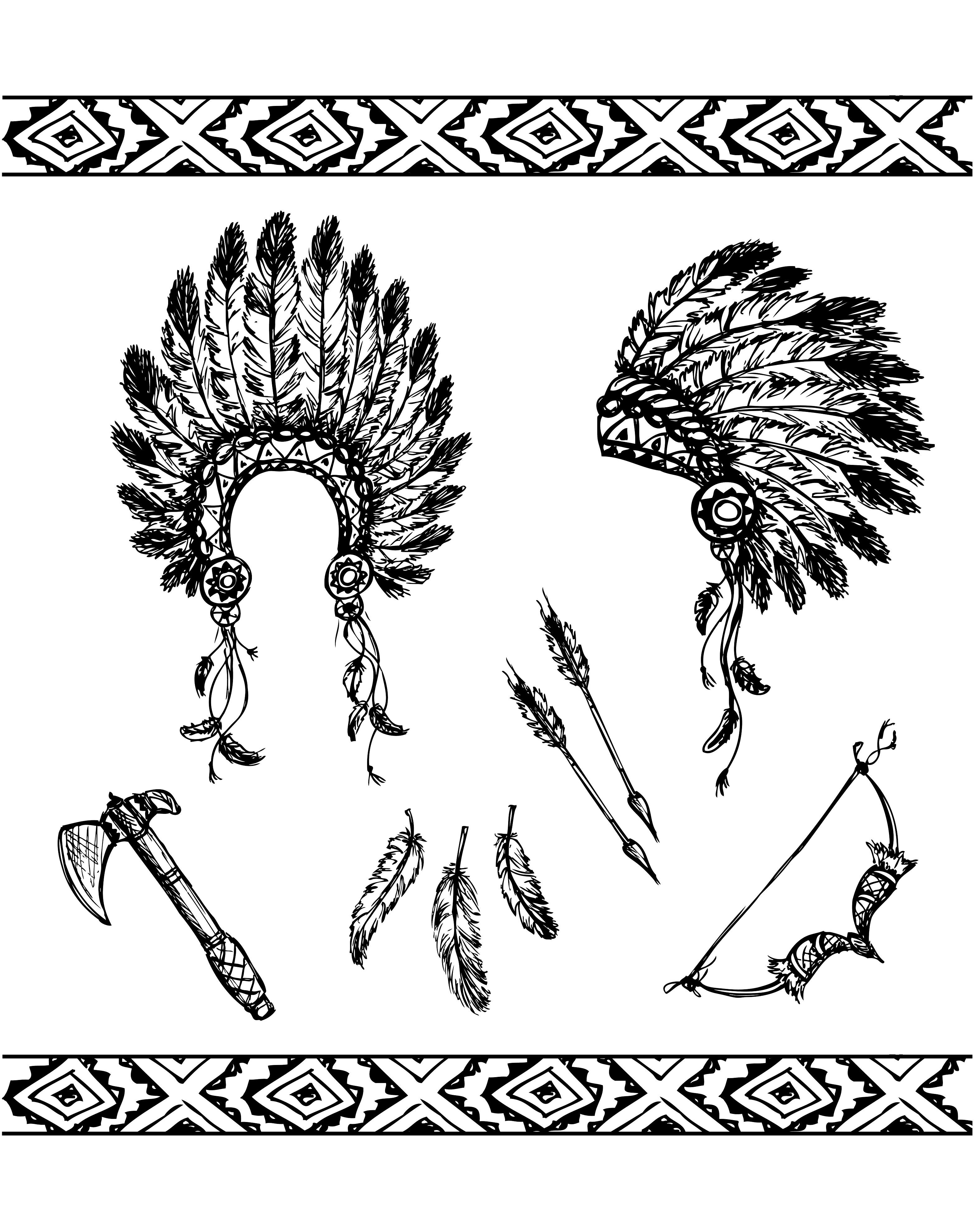 3128x3954 Free Coloring Page Coloring Adult Native American Symbols