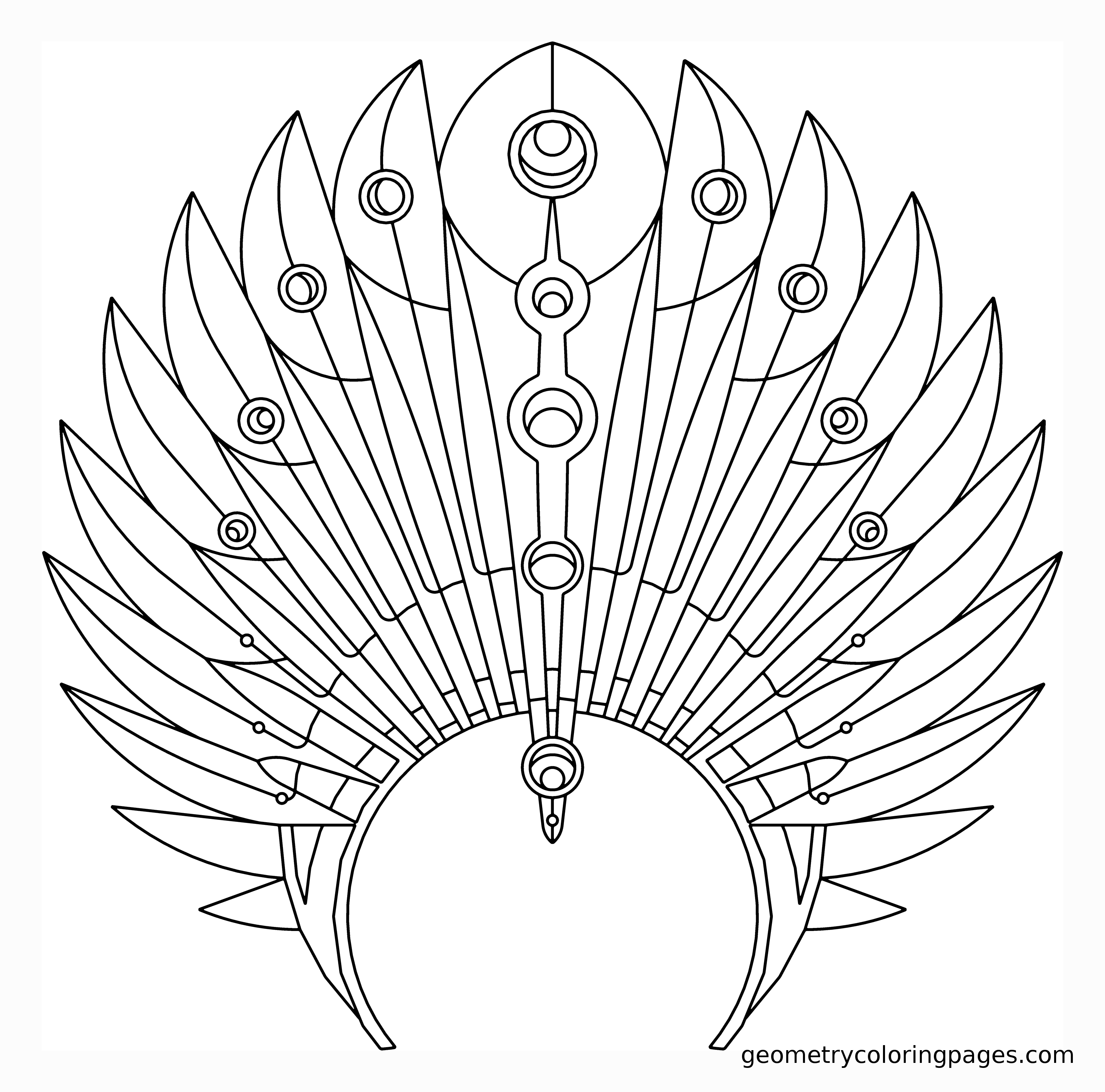 3300x3262 Coloring Page, Headdress