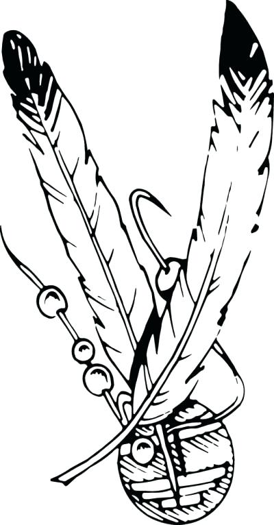 400x766 Indian Feathers Coloring Page