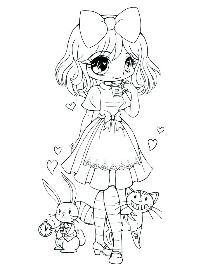 736x920 Cute Girl Coloring Pages