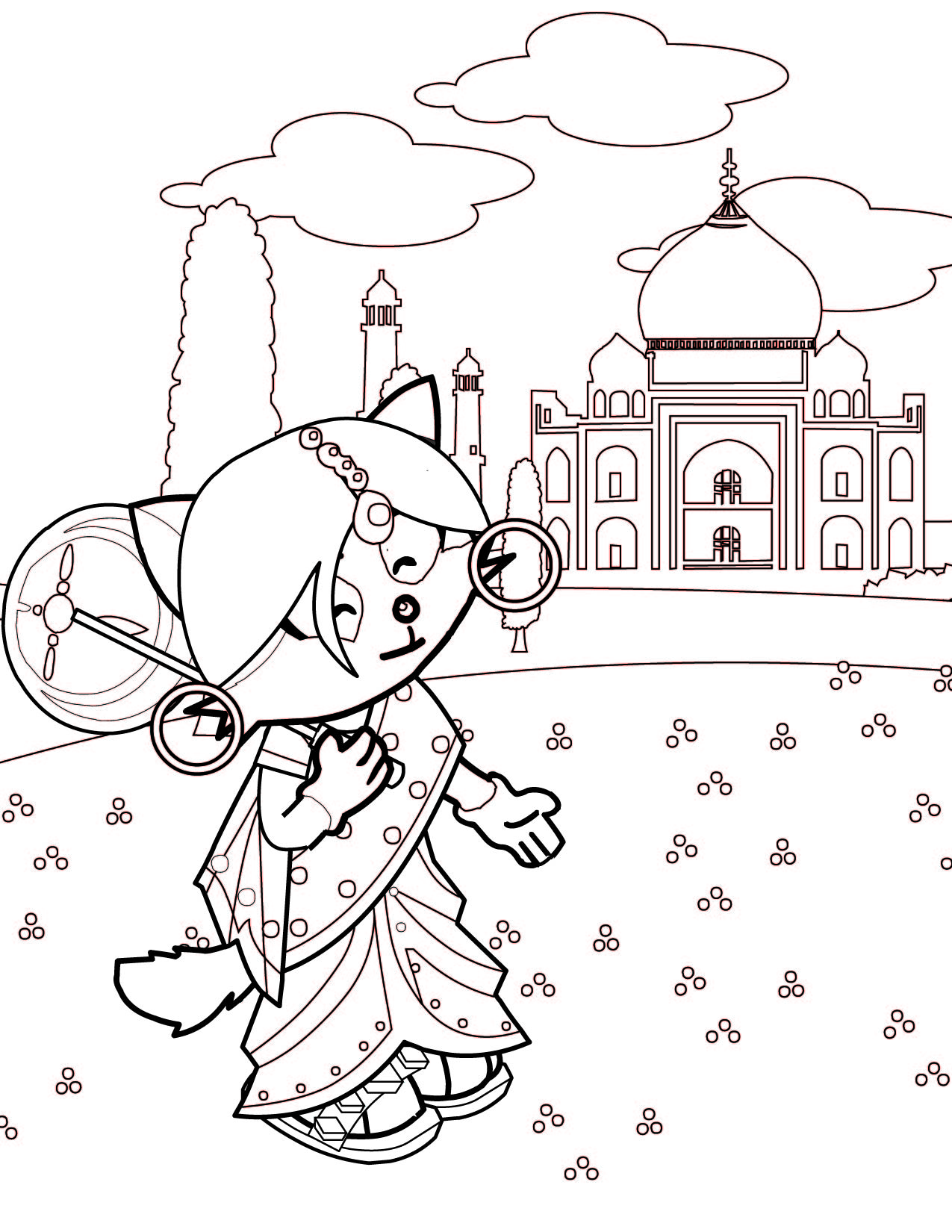 1275x1650 Indian Princess Coloring Page