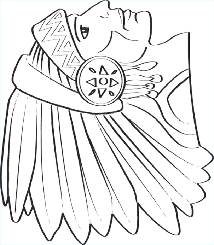 697x800 Native America Indian Horse Coloring Page