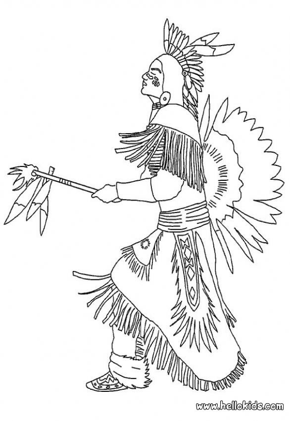 586x850 Indian Chief Coloring Pages