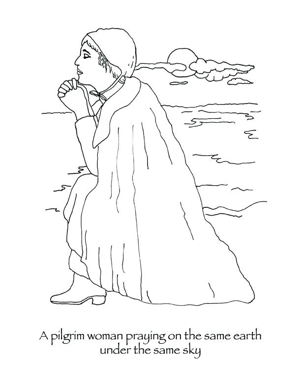 612x792 Pilgrim Color Pages Color Pilgrims And Thanksgiving Indian Color