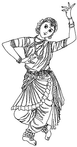 250x472 Sareeindian Girl Coloring Page Coloring