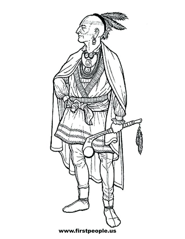 638x826 American Indian Coloring Pages