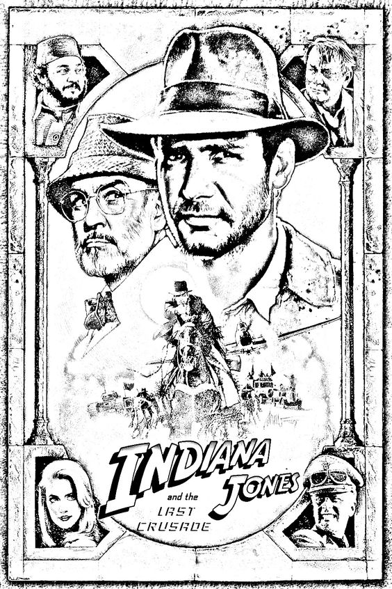 564x846 Indiana Jones Coloring Page Free Download