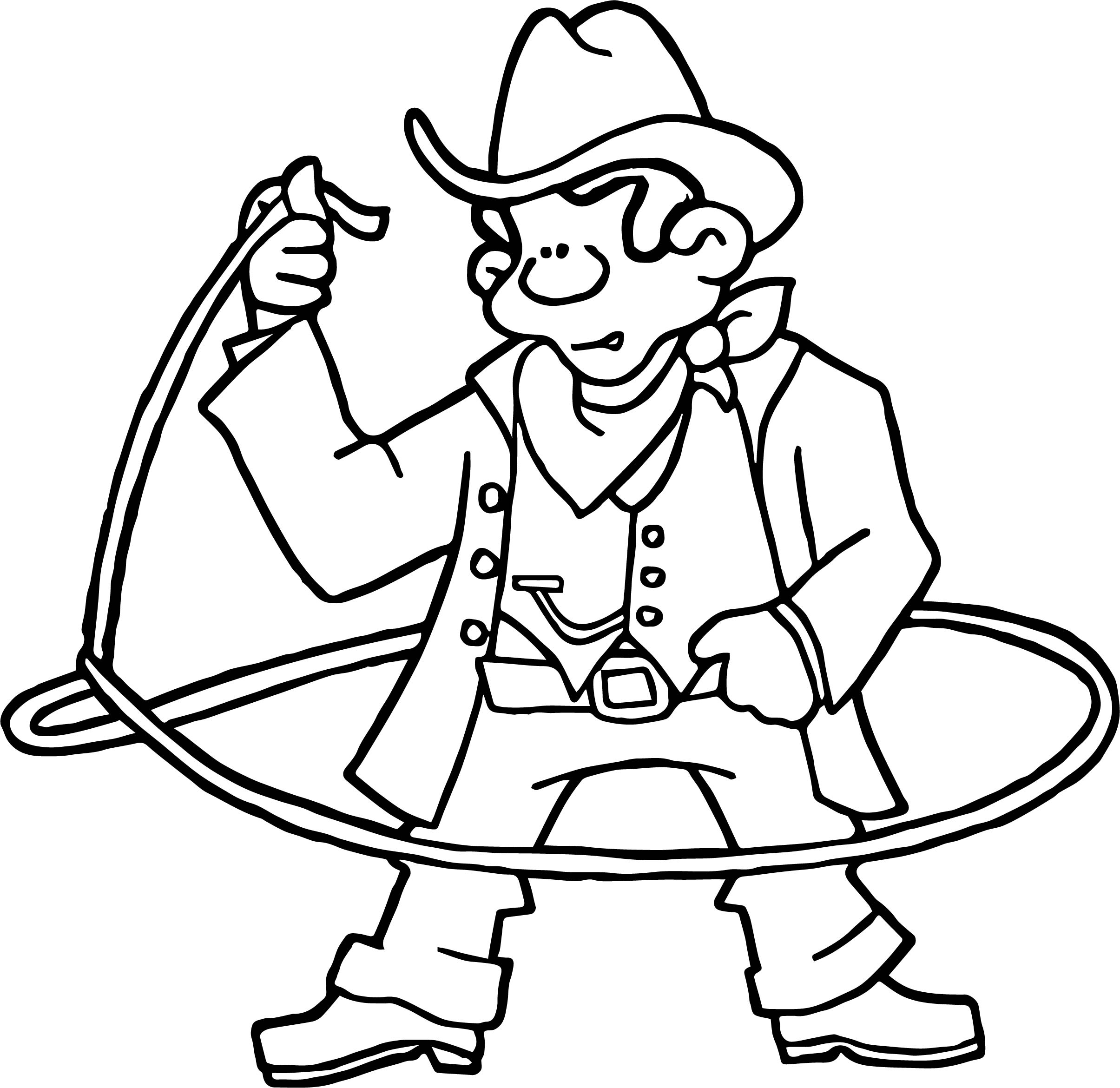 2410x2341 Cowboy Coloring Pages