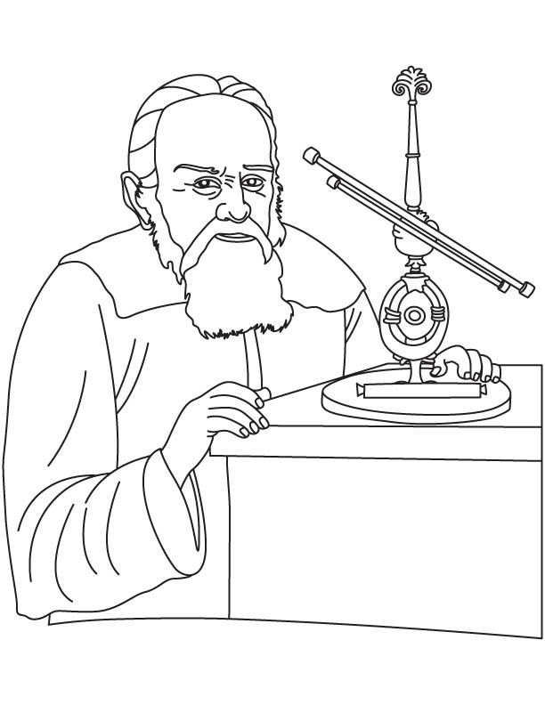 612x792 Galileo Galilei Coloring Pages Science Of The Stars Or Asters