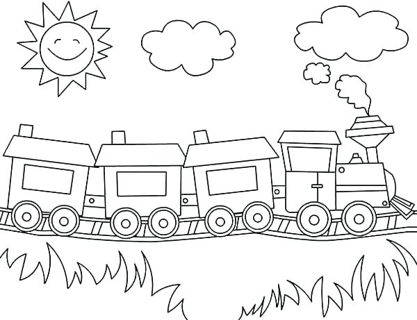 600x461 High Speed Train Coloring Pages