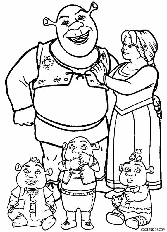 571x794 Printable Shrek Coloring Pages For Kids