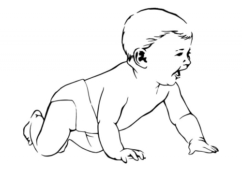 500x354 Baby Coloring Pages