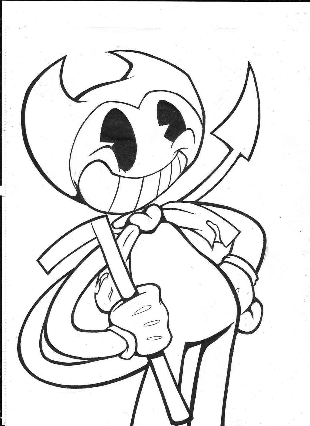 1024x1408 Bendy And The Ink Machine Coloring Pages Print