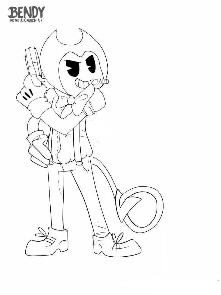 768x1024 Bendy And The Ink Machine Coloring Pages