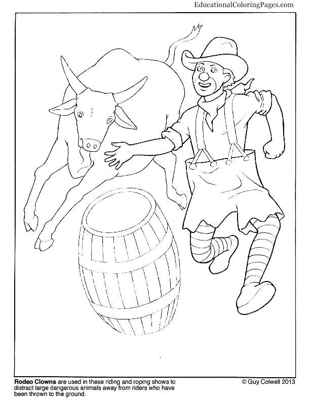 612x792 Rodeo Clown Coloring Pages
