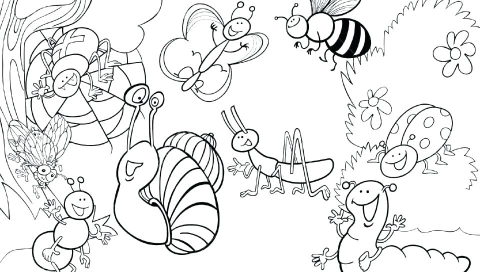 960x544 Printable Insect Coloring Pages