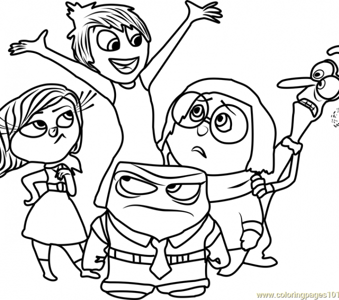 678x600 Inside Out Pictures To Color Inside Out Team Coloring Page Free