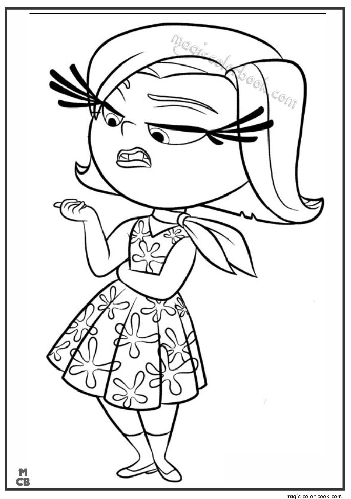 685x975 Inside Out Coloring Pages Disgust Inside Out Coloring Pages Free