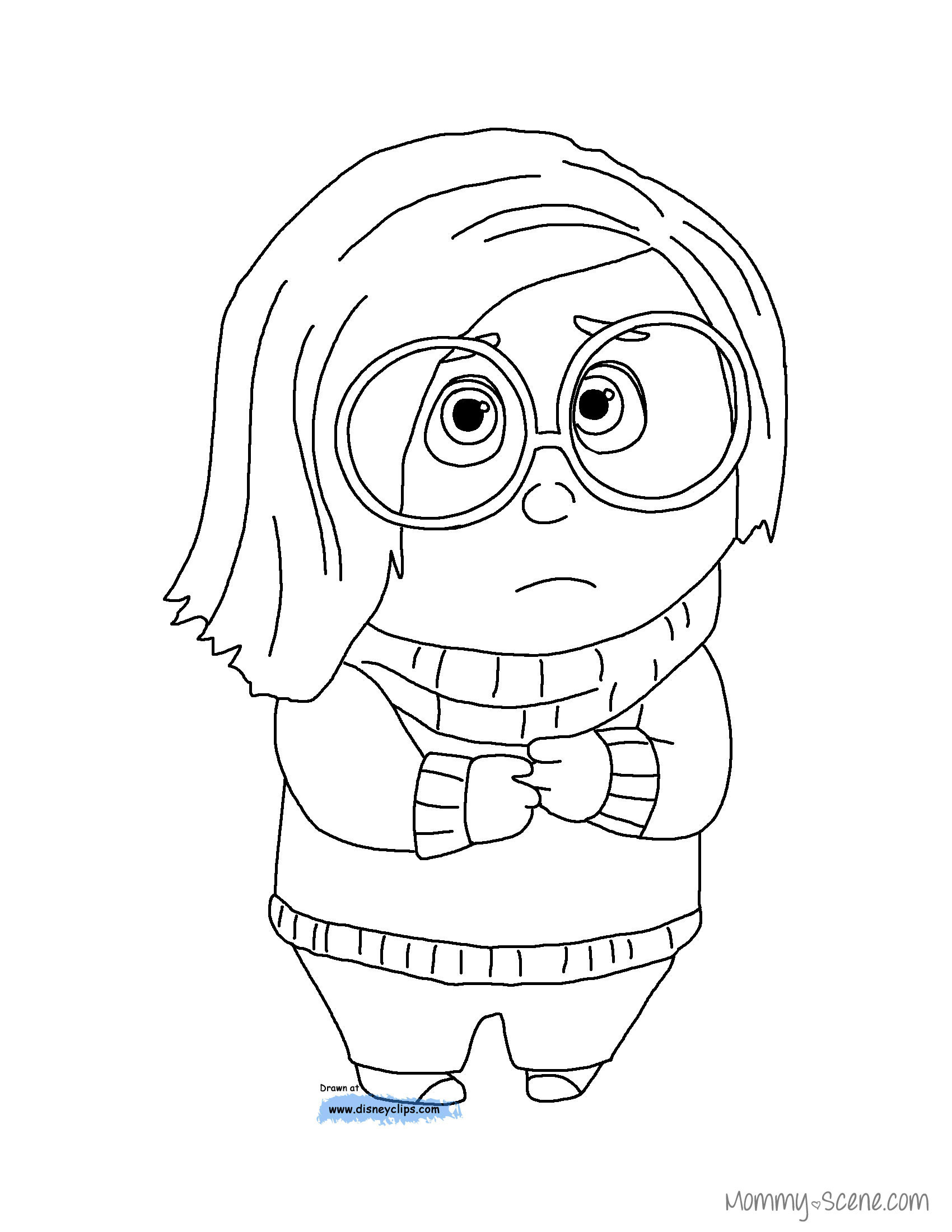 1700x2200 Inside Out Coloring Pages Fear