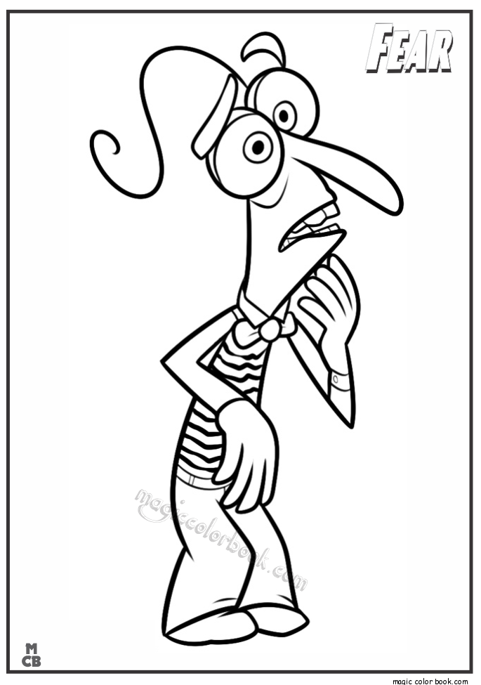 685x975 Inside Out Coloring Pages Free Printable Fear